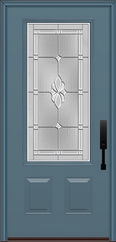 ProVia Legacy Single Entry Door 440 Style Somerset Decorative Glass with Zinc Caming and Low-E - Doors and Beyond
