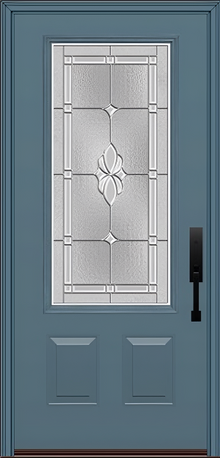 ProVia Legacy Single Entry Door 440 Style Somerset Decorative Glass with Zinc Caming and Low-E - Doors and Beyond