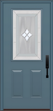 ProVia Legacy Single Entry Door 430 Style Aria Decorative Glass with Zinc Caming and Low-E - Doors and Beyond