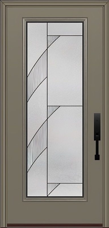 ProVia Legacy Single Entry Door 460 Style Tidal Decorative Glass with Patina Caming and Low-E - Doors and Beyond