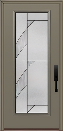 ProVia Legacy Single Entry Door 460 Style Tidal Decorative Glass with Patina Caming and Low-E - Doors and Beyond