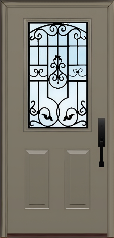 ProVia Legacy Single Entry Door 430 Style Barcelona Decorative Glass Clear Glass and Low E Glass - Doors and Beyond