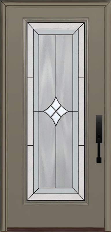 ProVia Legacy Single Entry Door 460 Style Aria Decorative Glass with Patina Caming and Low-E - Doors and Beyond