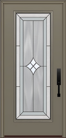 ProVia Legacy Single Entry Door 460 Style Aria Decorative Glass with Patina Caming and Low-E - Doors and Beyond