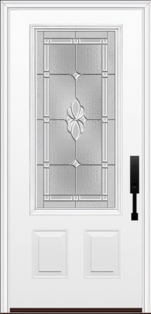 ProVia Legacy Single Entry Door 440 Style Somerset Decorative Glass with Zinc Caming and Low-E - Doors and Beyond