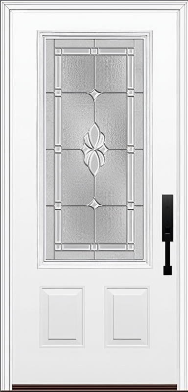 ProVia Legacy Single Entry Door 440 Style Somerset Decorative Glass with Zinc Caming and Low-E - Doors and Beyond