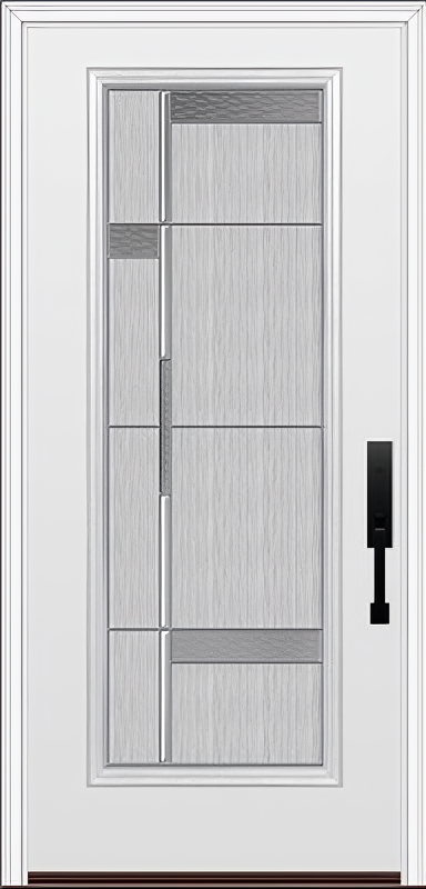 ProVia Legacy Single Entry Door 460 Style Manhattan Decorative Glass with Zinc Caming and Low-E - Doors and Beyond