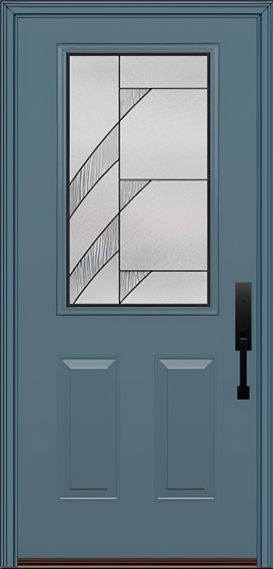 ProVia Legacy Single Entry Door 430 Style Tidal Decorative Glass with Patina Caming and Low-E - Doors and Beyond