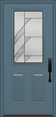 ProVia Legacy Single Entry Door 430 Style Tidal Decorative Glass with Patina Caming and Low-E - Doors and Beyond