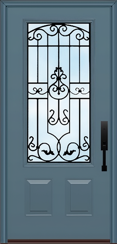 ProVia Legacy Single Entry Door 440 Style Barcelona Decorative Glass Clear Glass and Low E Glass - Doors and Beyond