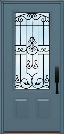 ProVia Legacy Single Entry Door 440 Style Barcelona Decorative Glass Clear Glass and Low E Glass - Doors and Beyond