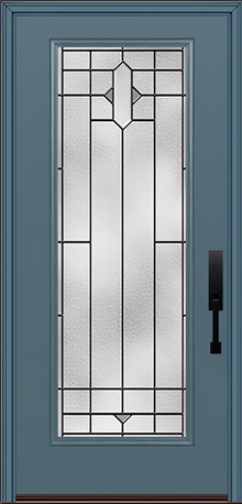 ProVia Legacy Single Entry Door 460 Style Brookhaven Decorative Glass with Patina Caming and Low-E - Doors and Beyond