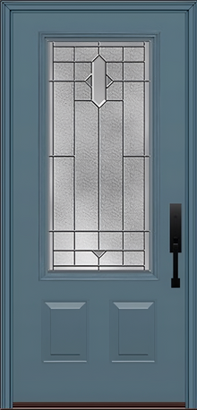 ProVia Legacy Single Entry Door 440 Style Brookhaven Decorative Glass with Zinc Caming and Low-E - Doors and Beyond
