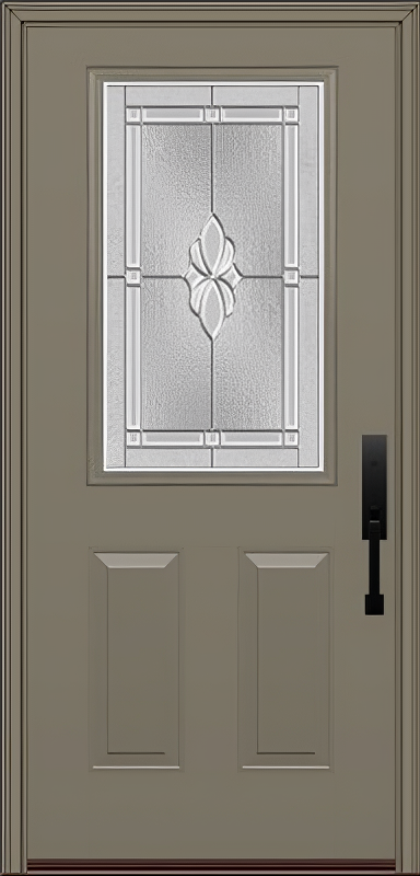 ProVia Legacy Single Entry Door 430 Style Somerset Decorative Glass with Zinc Caming and Low-E - Doors and Beyond