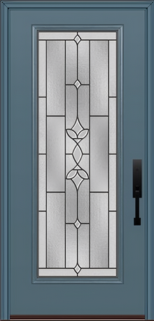 ProVia Legacy Single Entry Door 460 Style Esmond Decorative Glass with Patina Caming and Low-E - Doors and Beyond