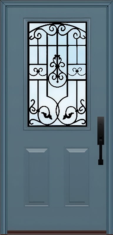 ProVia Legacy Single Entry Door 430 Style Barcelona Decorative Glass Clear Glass and Low E Glass - Doors and Beyond