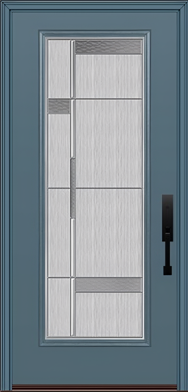 ProVia Legacy Single Entry Door 460 Style Manhattan Decorative Glass with Zinc Caming and Low-E - Doors and Beyond