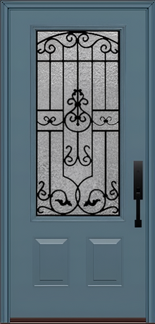 ProVia Legacy Single Entry Door 440 Style Barcelona Decorative Glass With Gluechip Privacy Glass - Doors and Beyond