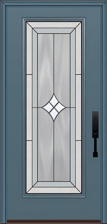 ProVia Legacy Single Entry Door 460 Style Aria Decorative Glass with Patina Caming and Low-E - Doors and Beyond