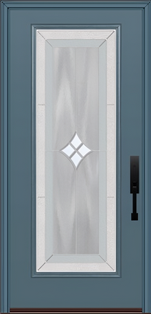 ProVia Legacy Single Entry Door 460 Style Aria Decorative Glass with Zinc Caming and Low-E - Doors and Beyond