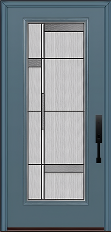 ProVia Legacy Single Entry Door 460 Style Manhattan Decorative Glass with Patina Caming and Low-E - Doors and Beyond