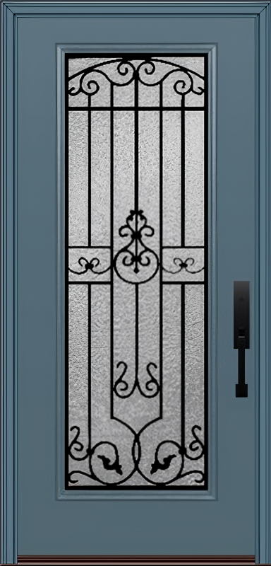 ProVia Legacy Single Entry Door 460 Style Barcelona Decorative Glass With Gluechip Privacy Glass - Doors and Beyond