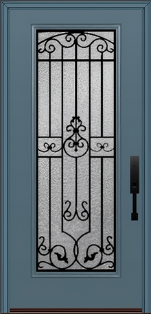 ProVia Legacy Single Entry Door 460 Style Barcelona Decorative Glass With Gluechip Privacy Glass - Doors and Beyond