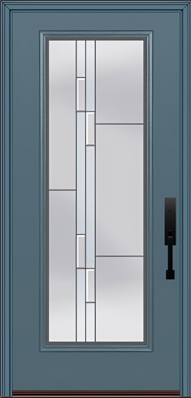 ProVia Legacy Single Entry Door 460 Style Genesis Decorative Glass with Silver Caming and Low-E - Doors and Beyond