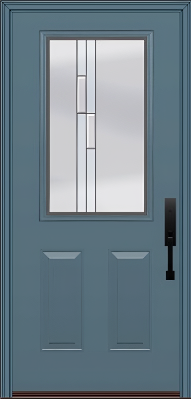 ProVia Legacy Single Entry Door 430 Style Genesis Decorative Glass with Silver Caming and Low-E - Doors and Beyond