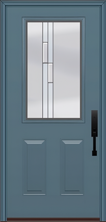 ProVia Legacy Single Entry Door 430 Style Genesis Decorative Glass with Silver Caming and Low-E - Doors and Beyond
