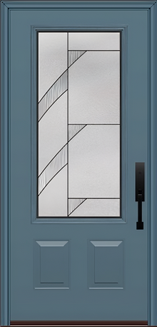 ProVia Legacy Single Entry Door 440 Style Tidal Decorative Glass with Patina Caming and Low-E - Doors and Beyond