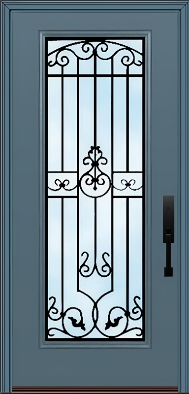 ProVia Legacy Single Entry Door 460 Style Barcelona Decorative Glass Clear Glass and Low E Glass - Doors and Beyond