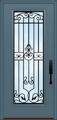 ProVia Legacy Single Entry Door 460 Style Barcelona Decorative Glass Clear Glass and Low E Glass - Doors and Beyond