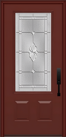 ProVia Legacy Single Entry Door 440 Style Somerset Decorative Glass with Zinc Caming and Low-E - Doors and Beyond