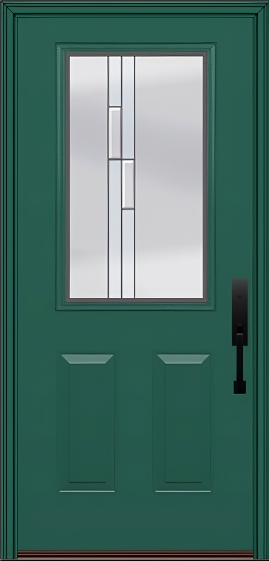 ProVia Legacy Single Entry Door 430 Style Genesis Decorative Glass with Silver Caming and Low-E - Doors and Beyond