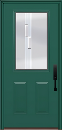 ProVia Legacy Single Entry Door 430 Style Genesis Decorative Glass with Silver Caming and Low-E - Doors and Beyond