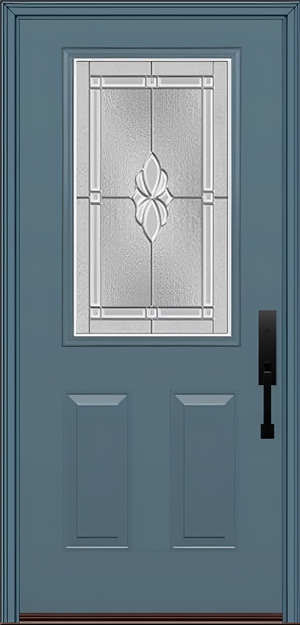 ProVia Legacy Single Entry Door 430 Style Somerset Decorative Glass with Zinc Caming and Low-E - Doors and Beyond