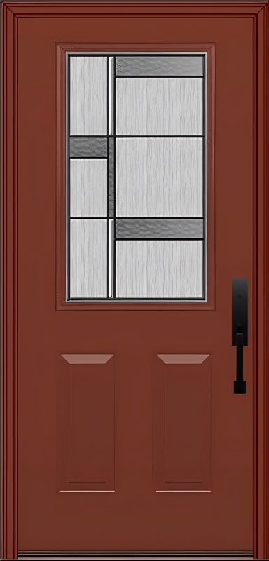 ProVia Legacy Single Entry Door 430 Style Manhattan Decorative Glass with Patina Caming and Low-E - Doors and Beyond