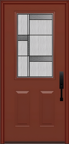 ProVia Legacy Single Entry Door 430 Style Manhattan Decorative Glass with Patina Caming and Low-E - Doors and Beyond