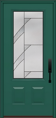ProVia Legacy Single Entry Door 440 Style Tidal Decorative Glass with Patina Caming and Low-E - Doors and Beyond