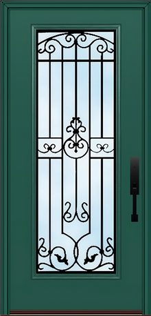 ProVia Legacy Single Entry Door 460 Style Barcelona Decorative Glass Clear Glass and Low E Glass - Doors and Beyond
