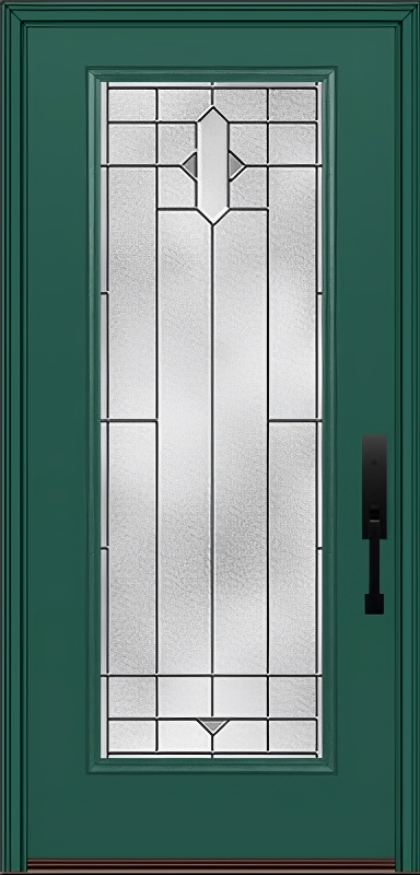 ProVia Legacy Single Entry Door 460 Style Brookhaven Decorative Glass with Zinc Caming and Low-E - Doors and Beyond