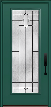 ProVia Legacy Single Entry Door 460 Style Brookhaven Decorative Glass with Zinc Caming and Low-E - Doors and Beyond