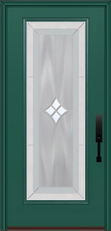 ProVia Legacy Single Entry Door 460 Style Aria Decorative Glass with Zinc Caming and Low-E - Doors and Beyond