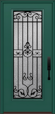 ProVia Legacy Single Entry Door 460 Style Barcelona Decorative Glass With Gluechip Privacy Glass - Doors and Beyond