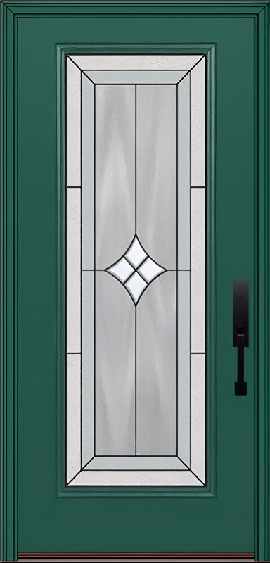 ProVia Legacy Single Entry Door 460 Style Aria Decorative Glass with Patina Caming and Low-E - Doors and Beyond