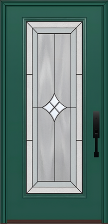 ProVia Legacy Single Entry Door 460 Style Aria Decorative Glass with Patina Caming and Low-E - Doors and Beyond