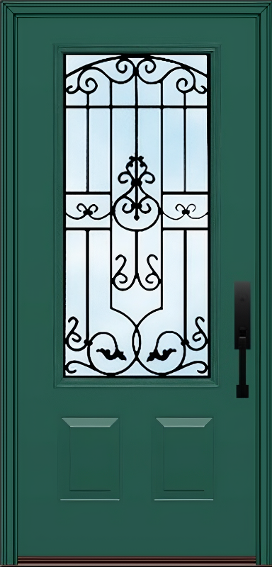 ProVia Legacy Single Entry Door 440 Style Barcelona Decorative Glass Clear Glass and Low E Glass - Doors and Beyond