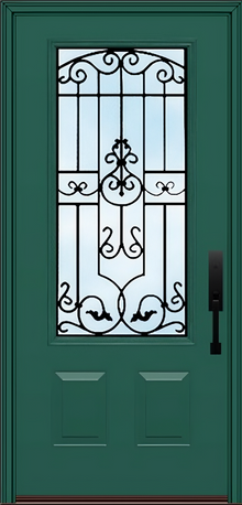 ProVia Legacy Single Entry Door 440 Style Barcelona Decorative Glass Clear Glass and Low E Glass - Doors and Beyond