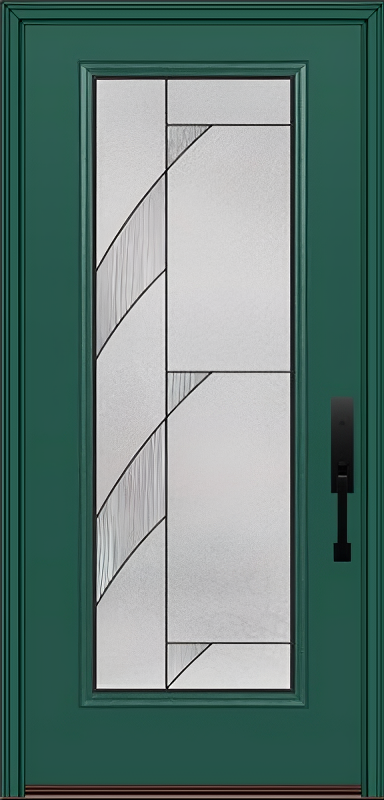 ProVia Legacy Single Entry Door 460 Style Tidal Decorative Glass with Patina Caming and Low-E - Doors and Beyond